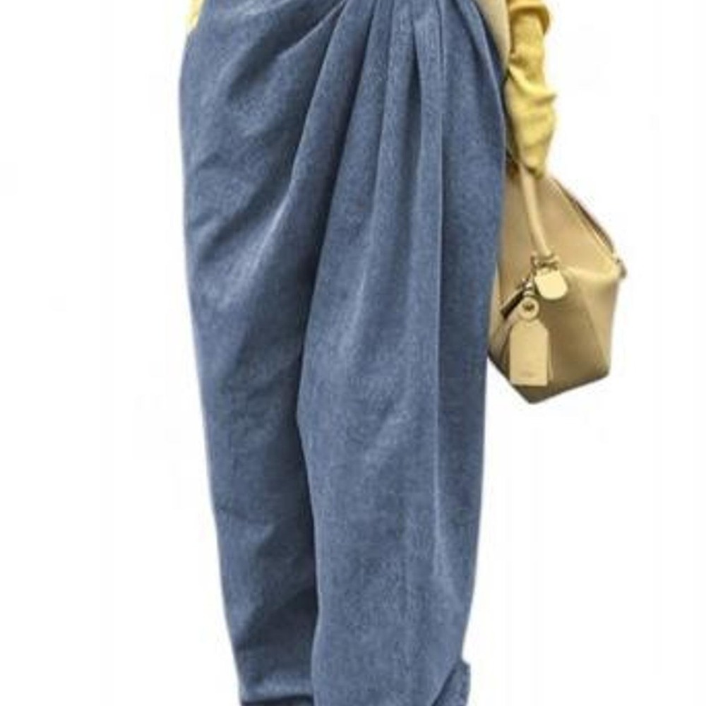UOOZEE Women's Wide Leg Loose Lightweight Denim Trouser